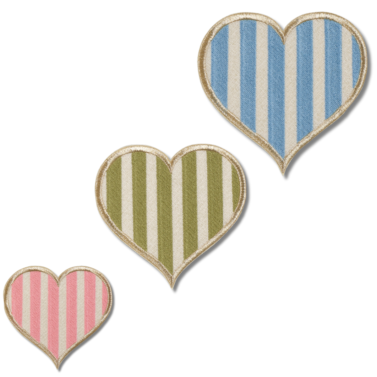 Striped Heart Patch