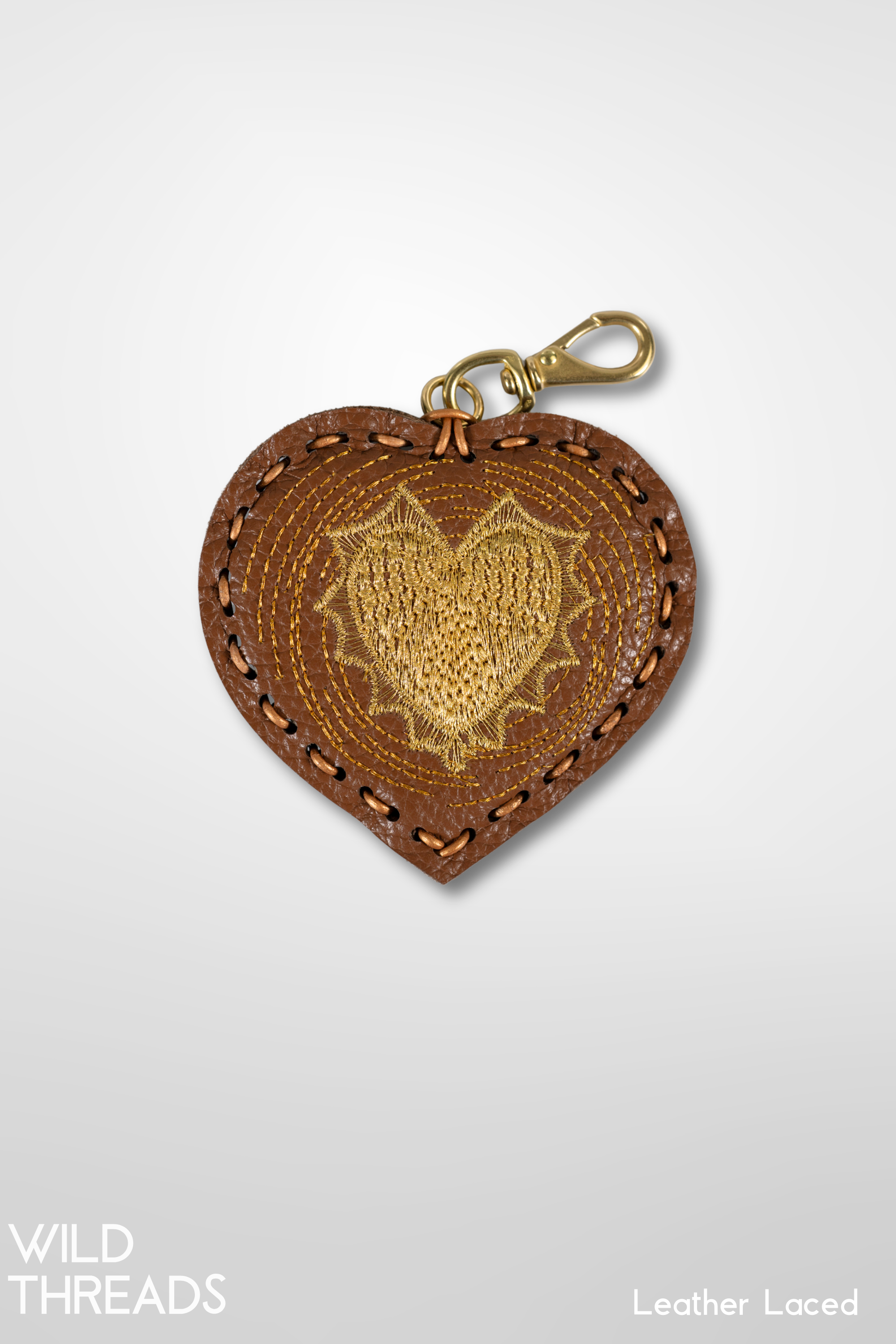Medium Heart Laced Charm - Heart