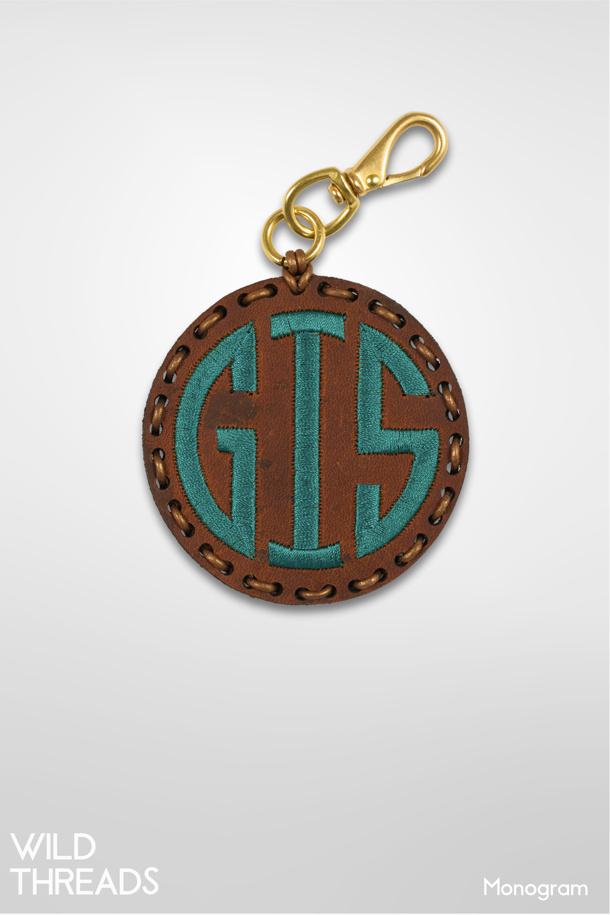 Laced Monogram Circle 3 Letters